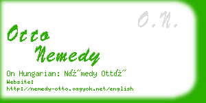 otto nemedy business card